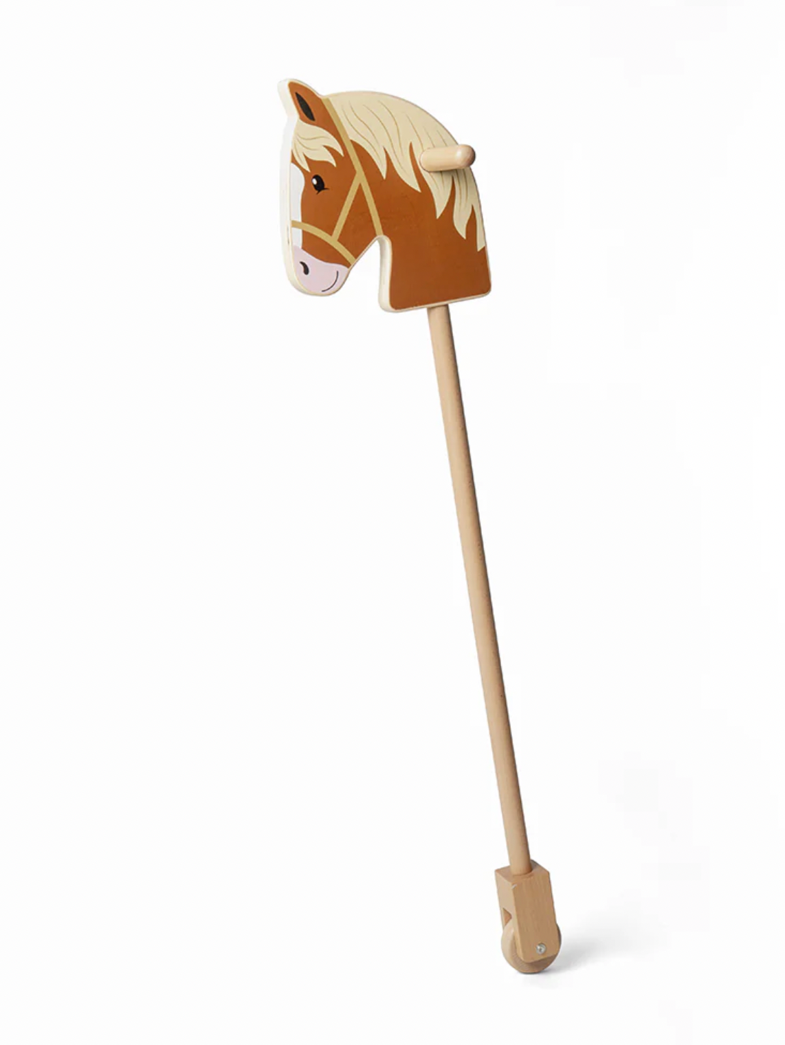 Wooden toy horse head on a stick. CHILDREN'S CLASSIC WOODEN HOBBY HORSE | BIGJIGS