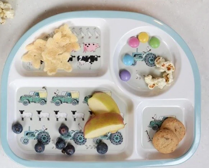 CHILDREN'S MELAMINE DIVIDER PLATE - ON THE FARM | SOPHIE ALLPORT