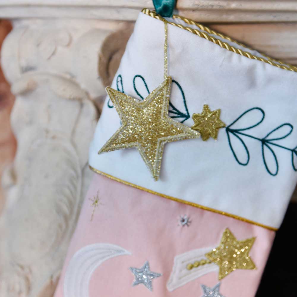 PINK FOREST CHRISTMAS STOCKING