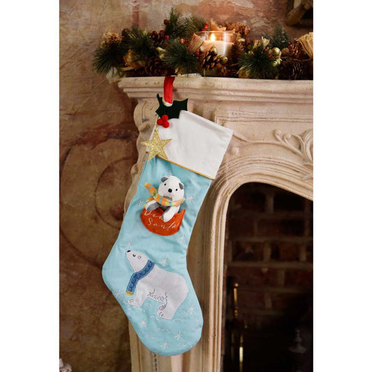DEAR SANTA POLAR BEAR CHRISTMAS STOCKING