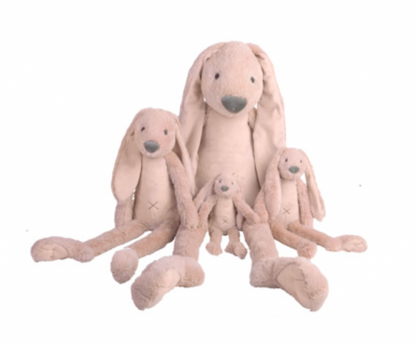 Set of plush dog toys in various sizes. CUDDLY PLUSH RICHIE RABBIT IN OLD PINK - 3 SIZES | HAPPY HORSE
