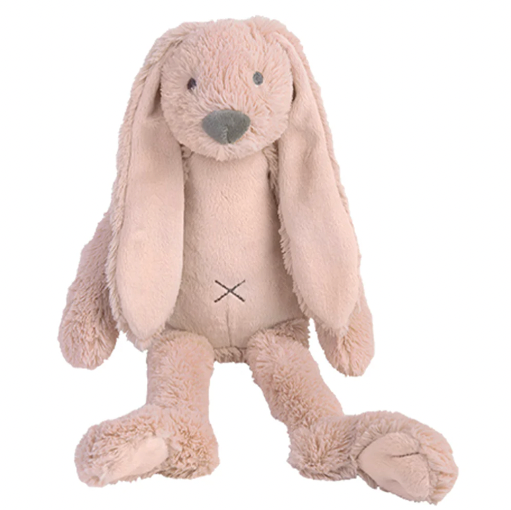Plush bunny toy with a neutral color. CUDDLY PLUSH RICHIE RABBIT IN OLD PINK - 3 SIZES | HAPPY HORSE