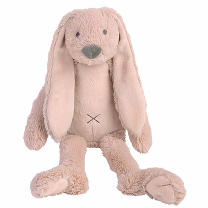 Plush bunny toy with a neutral color. CUDDLY PLUSH RICHIE RABBIT IN OLD PINK - 3 SIZES | HAPPY HORSE