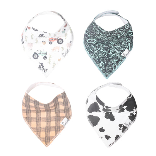 FARM DRIBBLE BIB 4 PACK