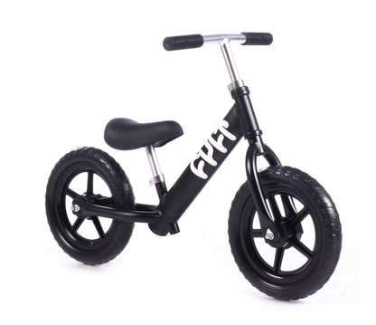 Cult Push 12 inch toddler balance bike in black at Annabels of Cranbrook