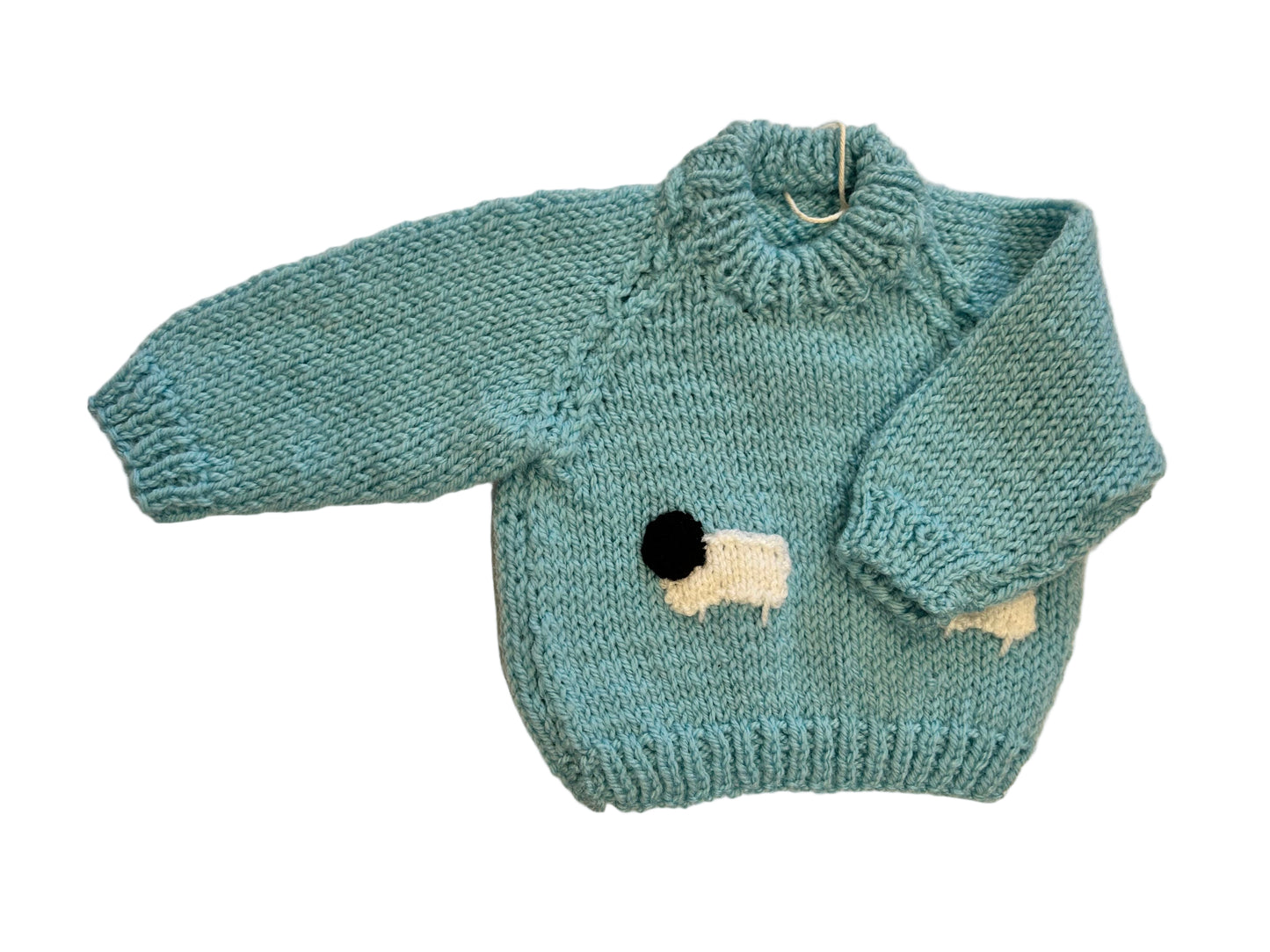 BABY BLUE JUMPER WITH SHEEP- 6-9 MONTHS