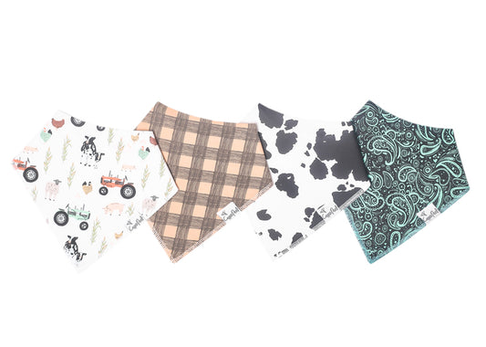 FARM DRIBBLE BIB 4 PACK
