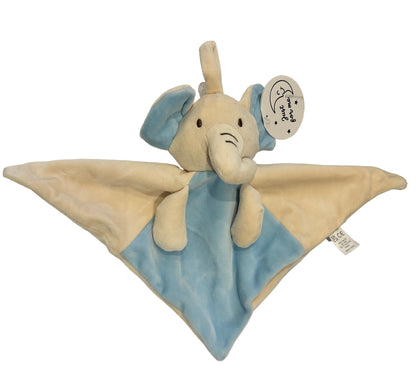 ELEPHANT CRINKLE COMFORTER - BABY BLUE