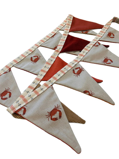 SOPHIE ALLPORT CRAB & ORANGE VELVET BUNTING | THE SUSSEX BUNTING COMPANY