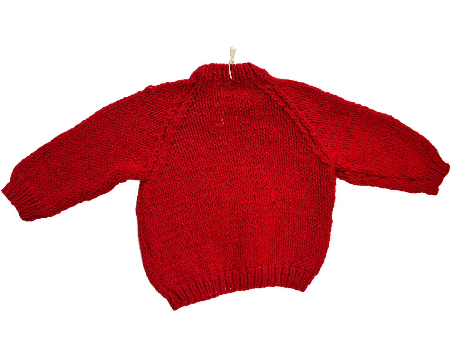 RICH RED JUMPER WITH GREEN TRACTOR - 9-12 MONTHS