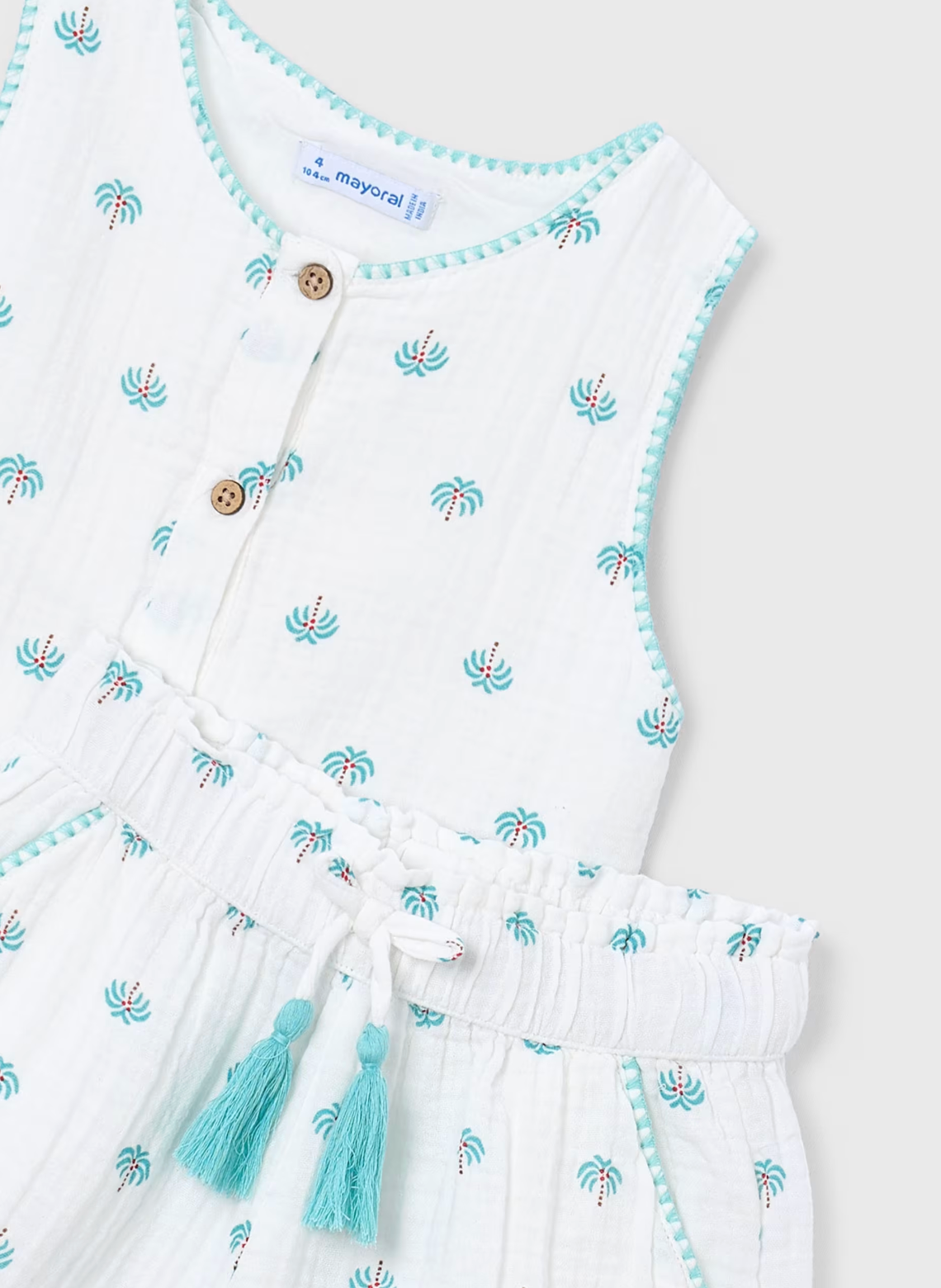 GIRLS COTTON PRINTED SHIRT & SHORTS SET - MAYORAL