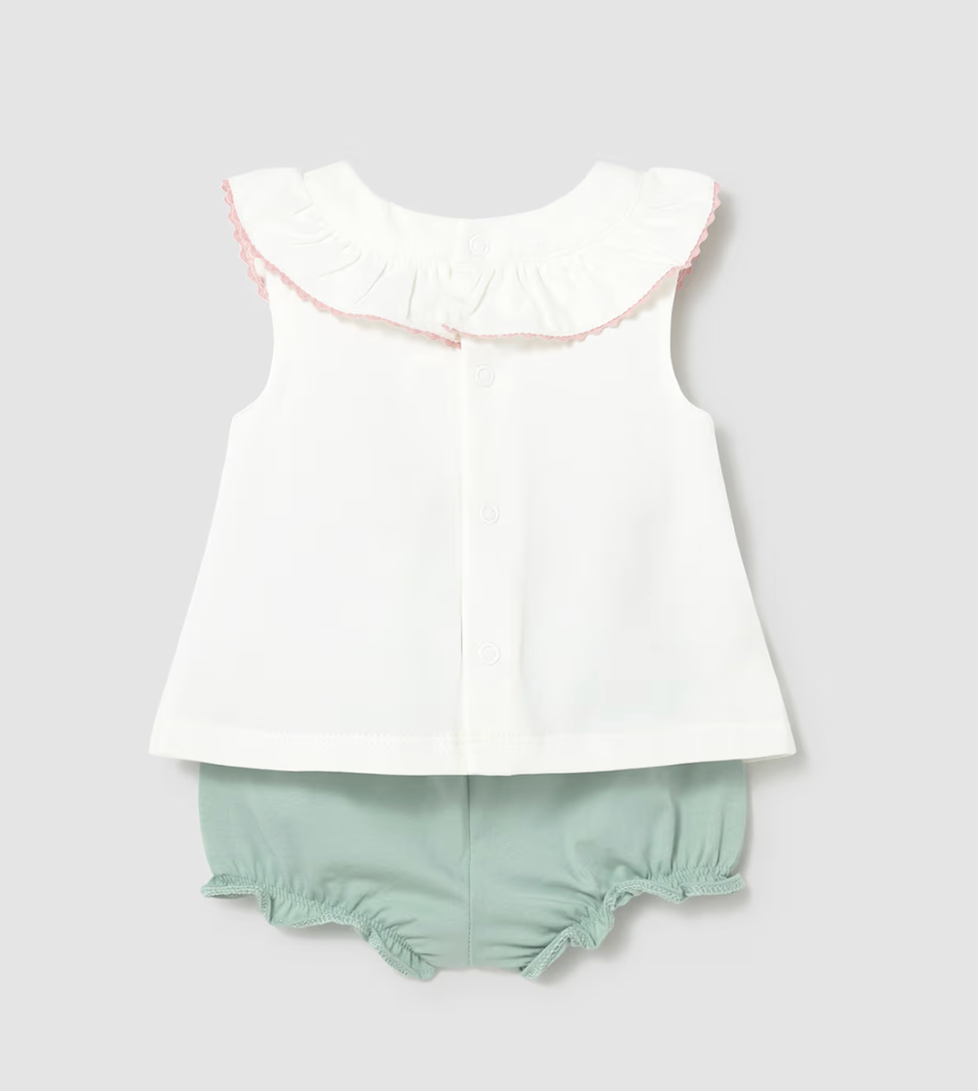 GIRLS SHORT & TOP SET - PINK RUFFLE FLOWER | MAYORAL