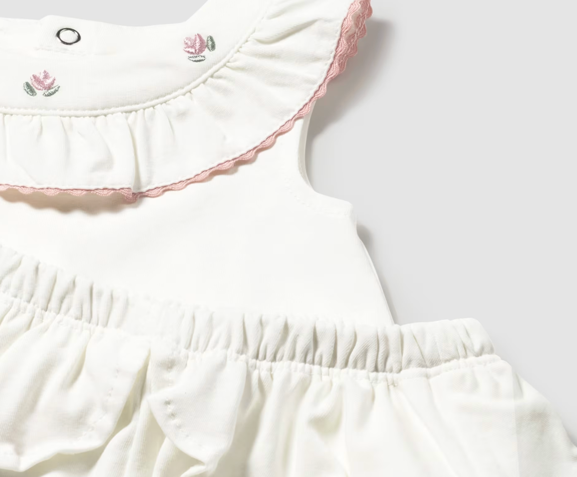 GIRLS SHORT & TOP SET - PINK RUFFLE FLOWER | MAYORAL