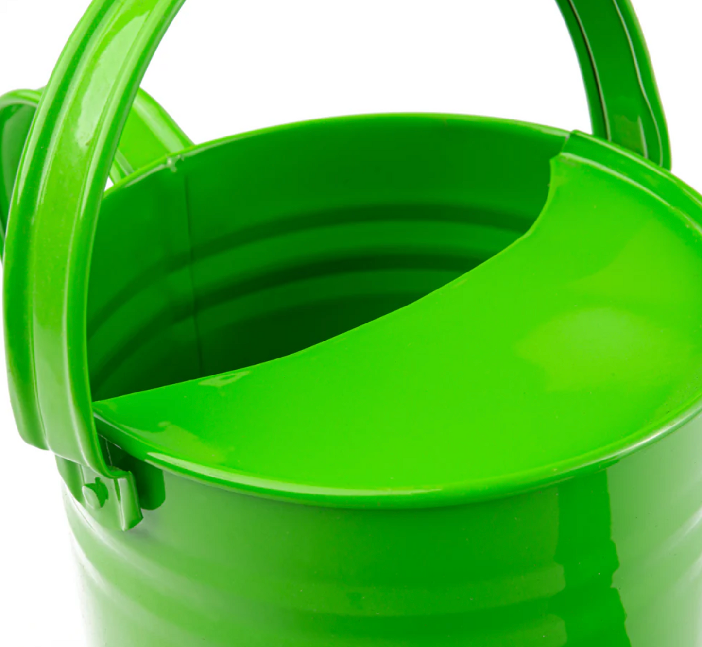 Green plastic bucket with handles on a white background KIDS WATERING CAN - GREEN | BIGJIGS