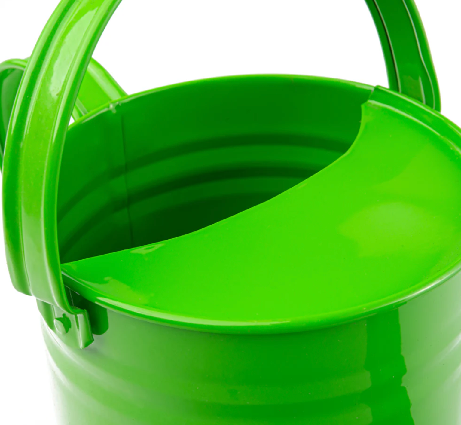 Green plastic bucket with handles on a white background KIDS WATERING CAN - GREEN | BIGJIGS