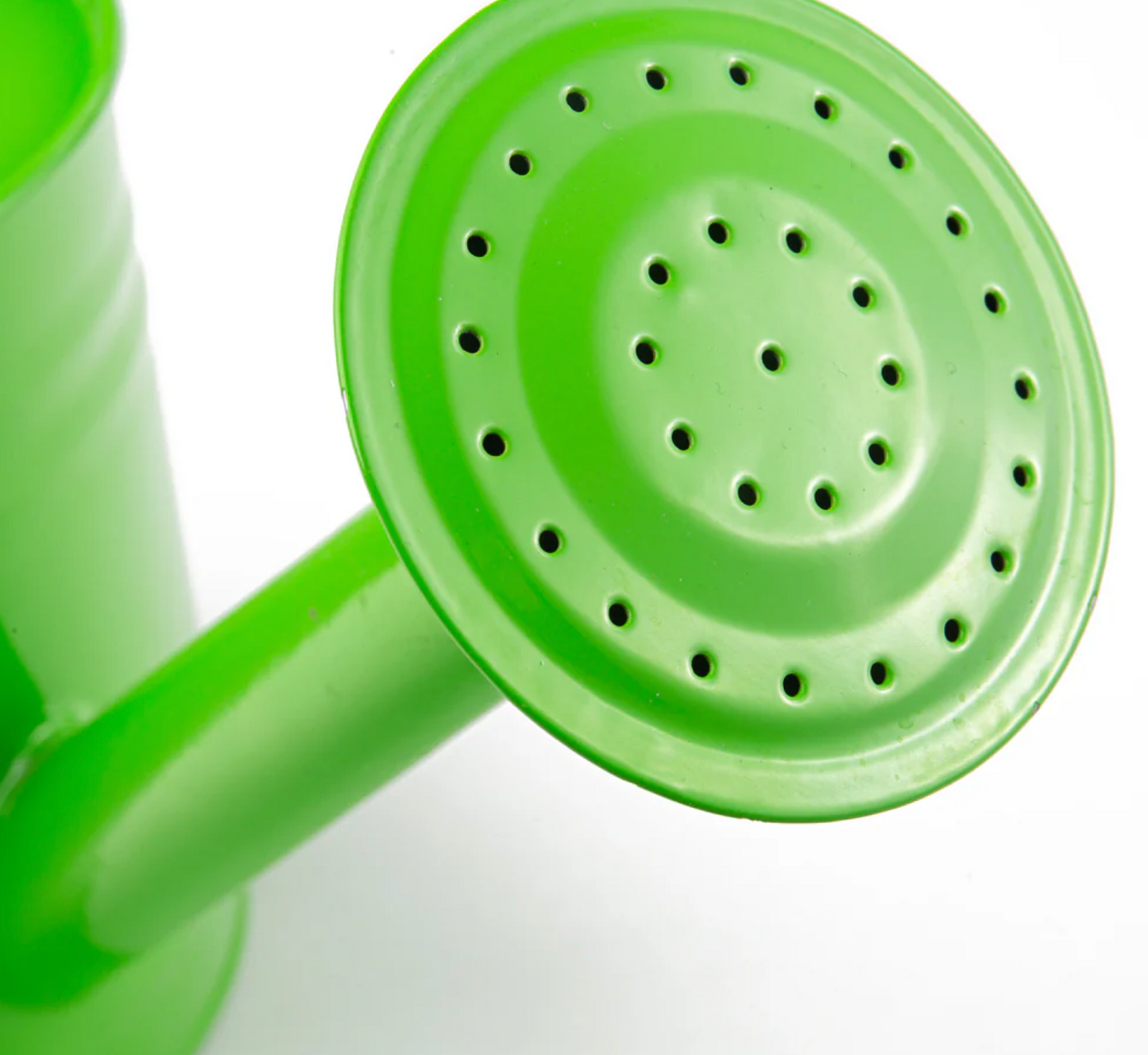 Close-up of a green shower head on a white background KIDS WATERING CAN - GREEN | BIGJIGS