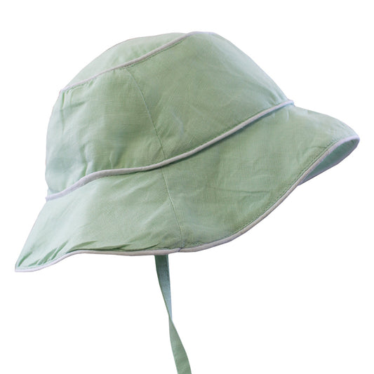 MINT LINEN SUN HAT
