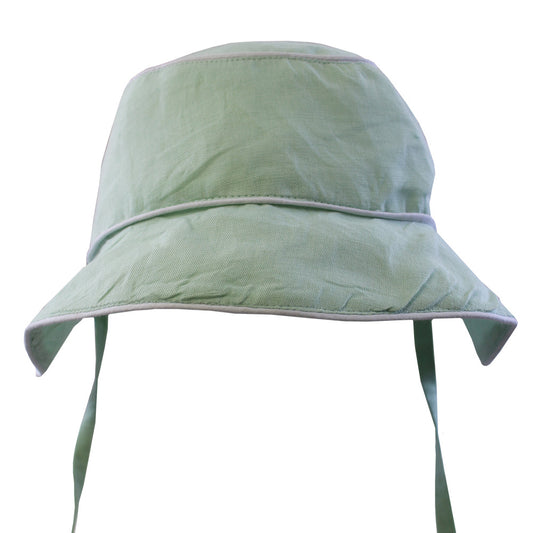 MINT LINEN SUN HAT