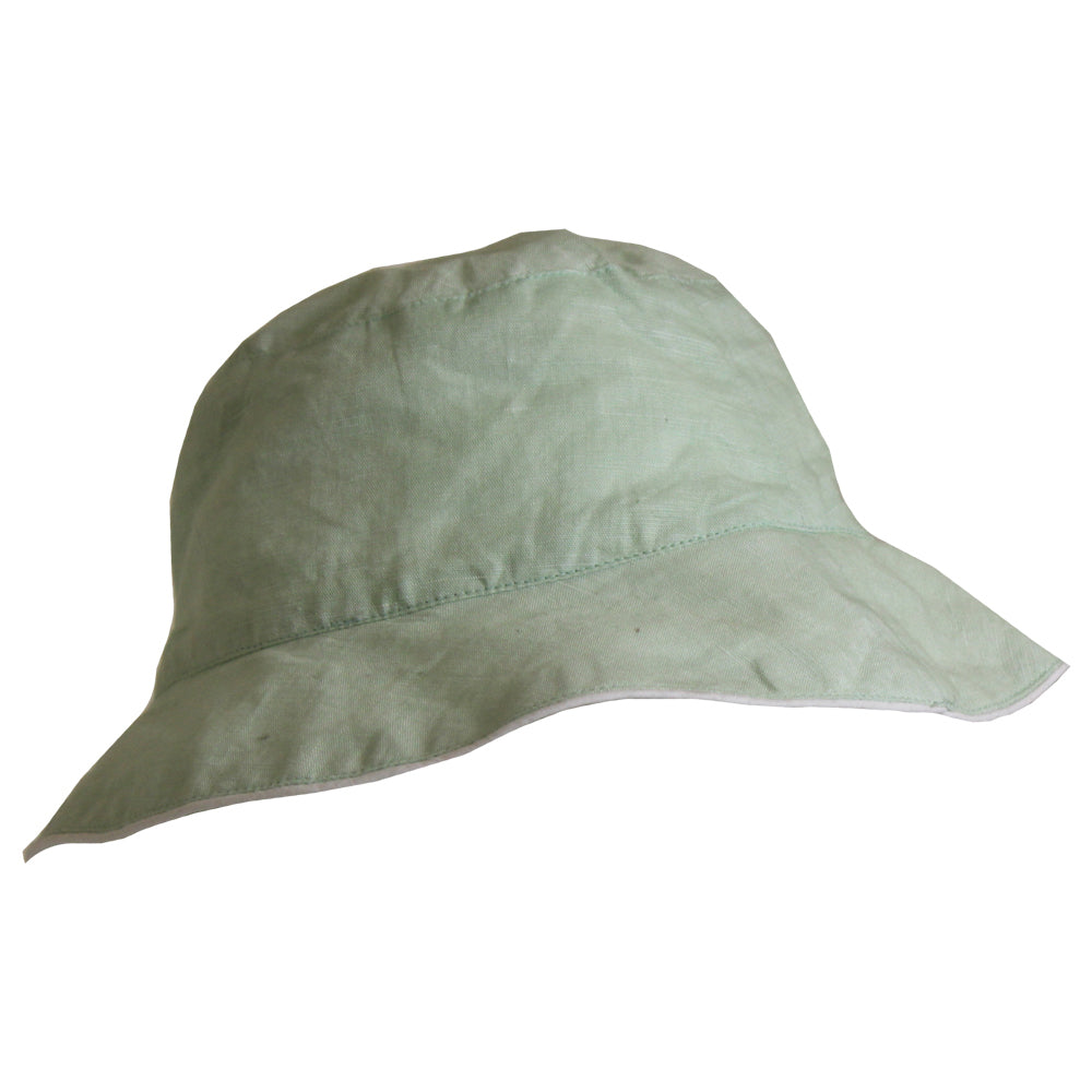 MINT LINEN SUN HAT