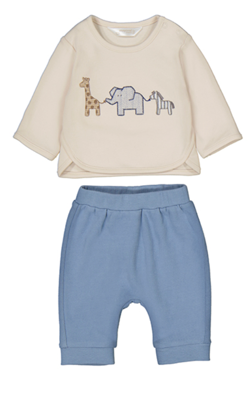MAYORAL BABY BOY ANIMAL TOP & TROUSER SET - BLUEBELL