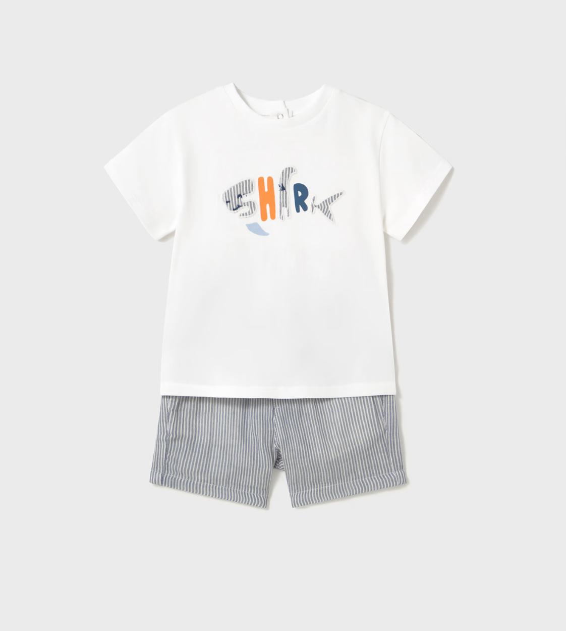MAYORAL BABY BOY SHARK SHORT & T-SHIRT OUTFIT SET - BLUE