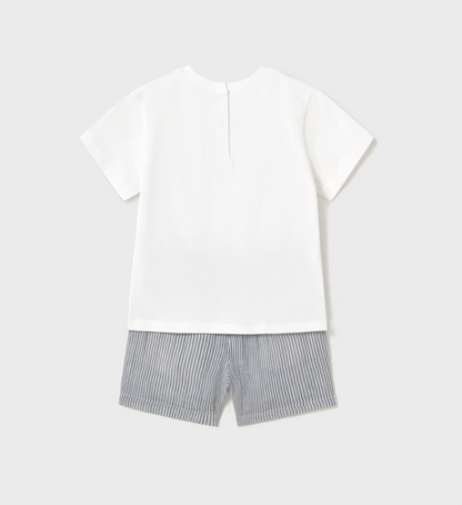 MAYORAL BABY BOY SHARK SHORT & T-SHIRT OUTFIT SET - BLUE
