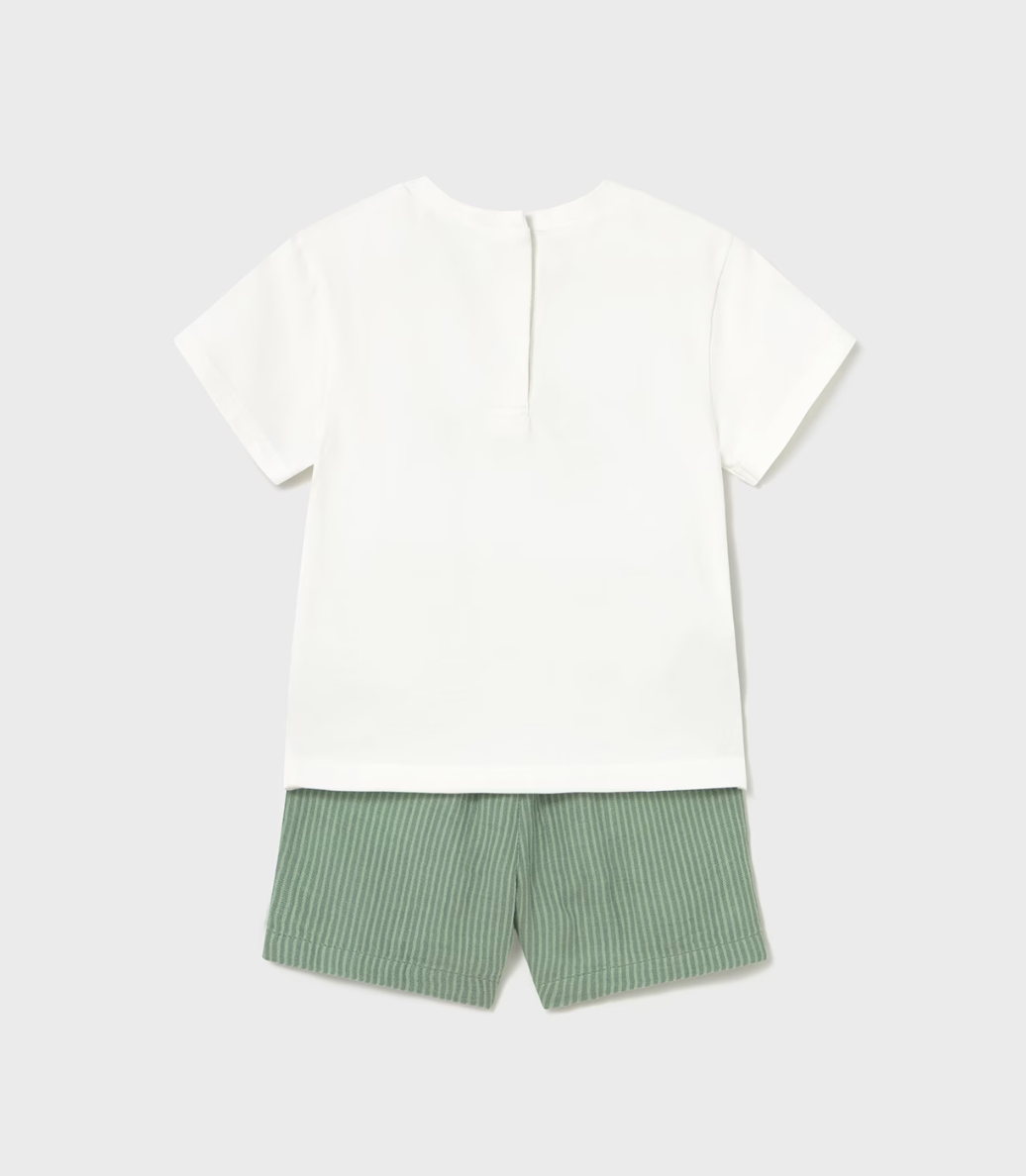 MAYORAL BABY BOY SHARK SHORT & T-SHIRT OUTFIT SET - GREEN