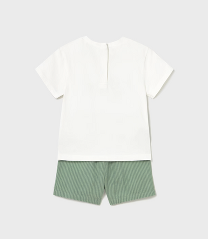 MAYORAL BABY BOY SHARK SHORT & T-SHIRT OUTFIT SET - GREEN