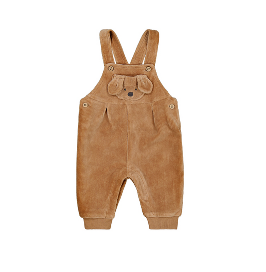 Brown corduroy overalls with PUPPY ears. MAYORAL BABY CORD DUNGAREES - PUPPY