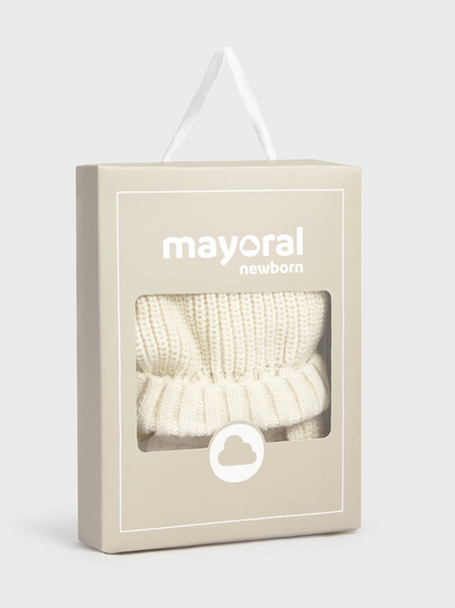MAYORAL BABY HAT & MITTEN SET - CREAM