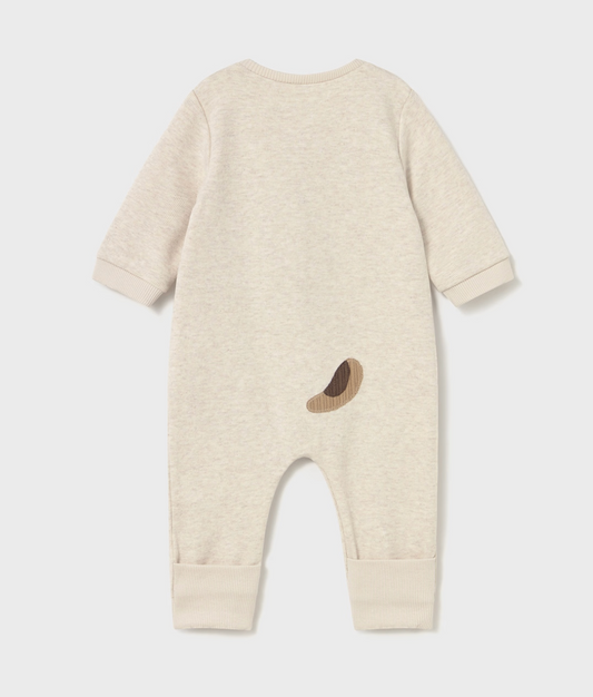 MAYORAL BABY UNISEX SLEEPSUIT - OATMEAL HAPPY PUPPY