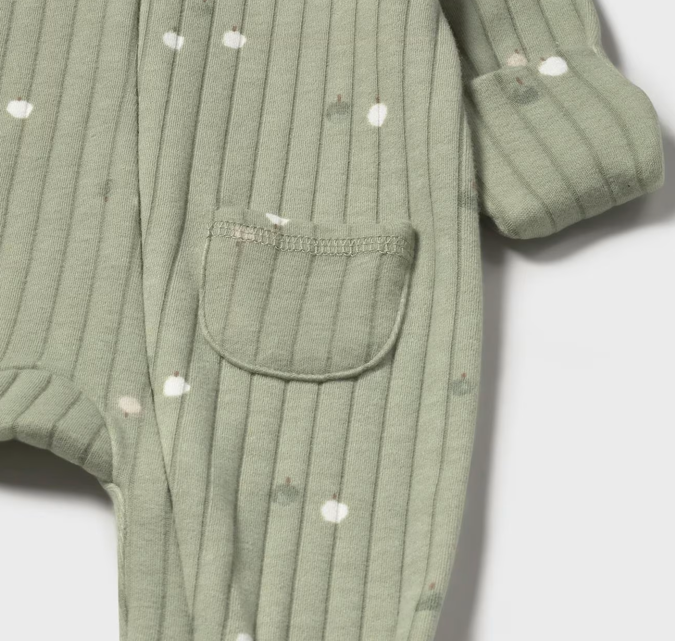 MAYORAL NEWBORN UNISEX ZIP SLEEPSUIT - SNOW BERRY SAGE