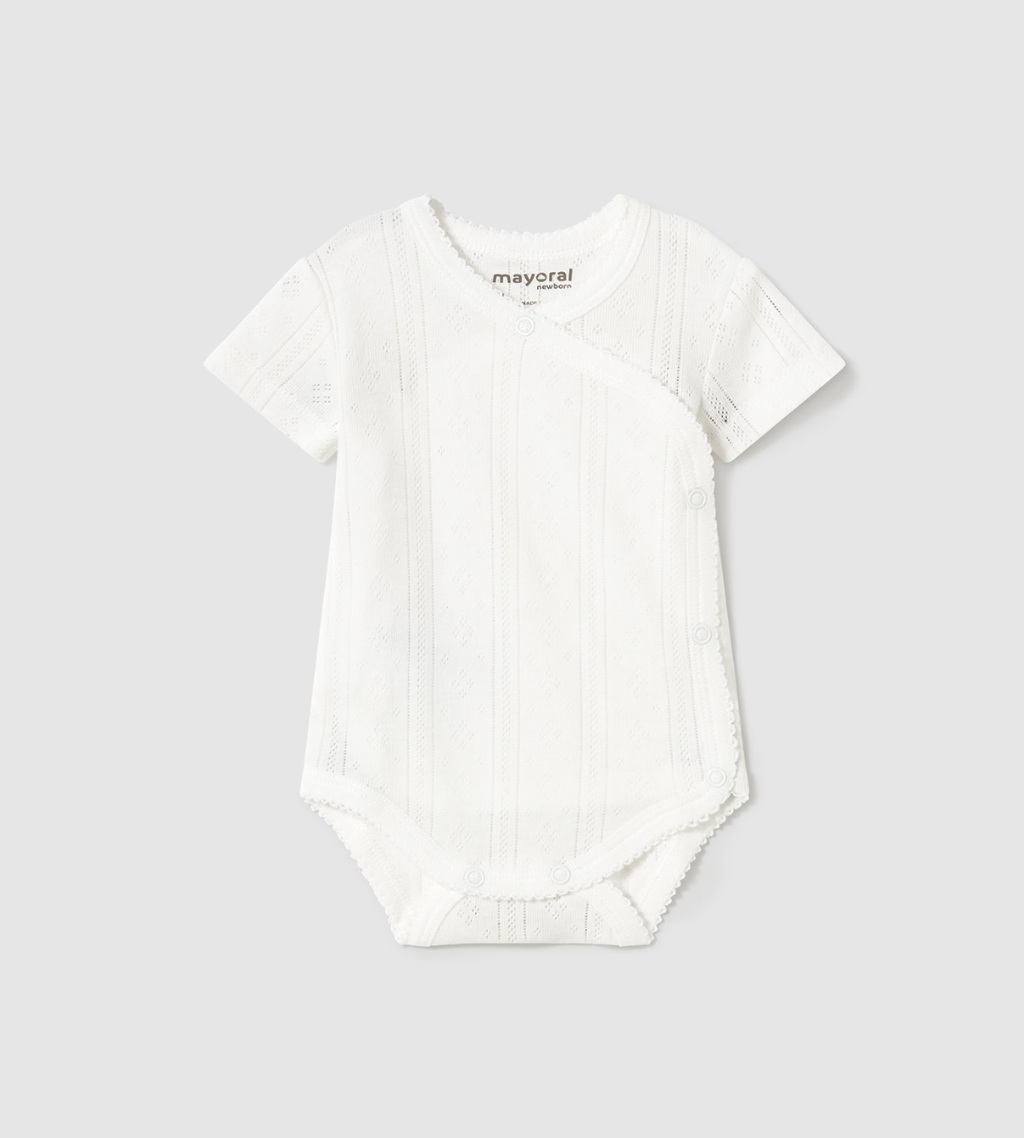 NEWBORN WHITE LIGHT BODYSUIT | MAYORAL