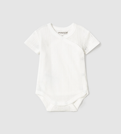NEWBORN WHITE LIGHT BODYSUIT | MAYORAL