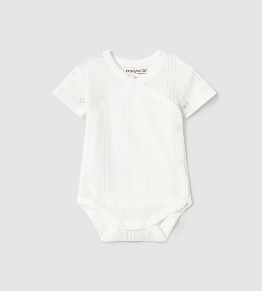 NEWBORN WHITE LIGHT BODYSUIT | MAYORAL