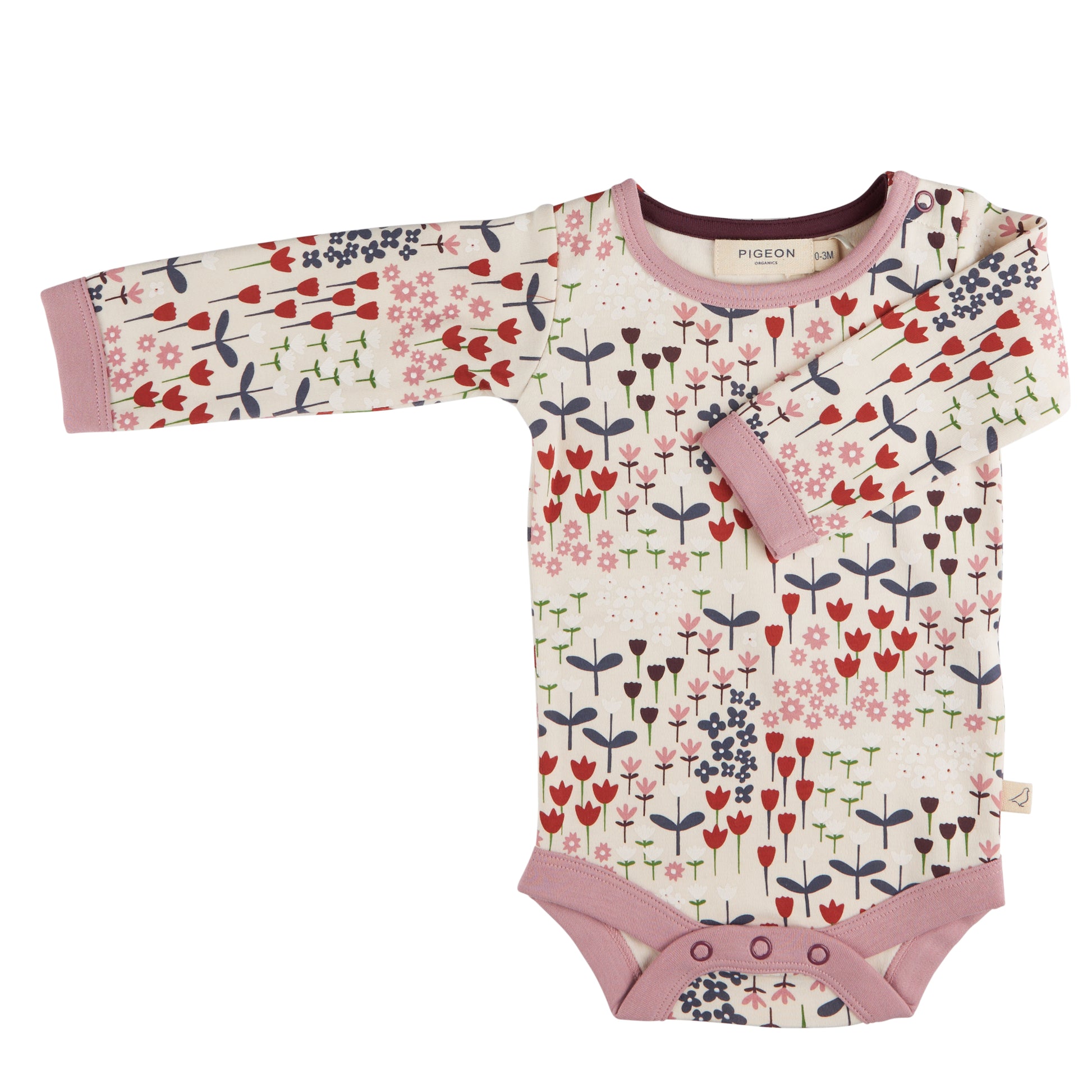 ORGANIC COTTON BABY BODYSUIT - MEADOW | PIGEON ORGANICS