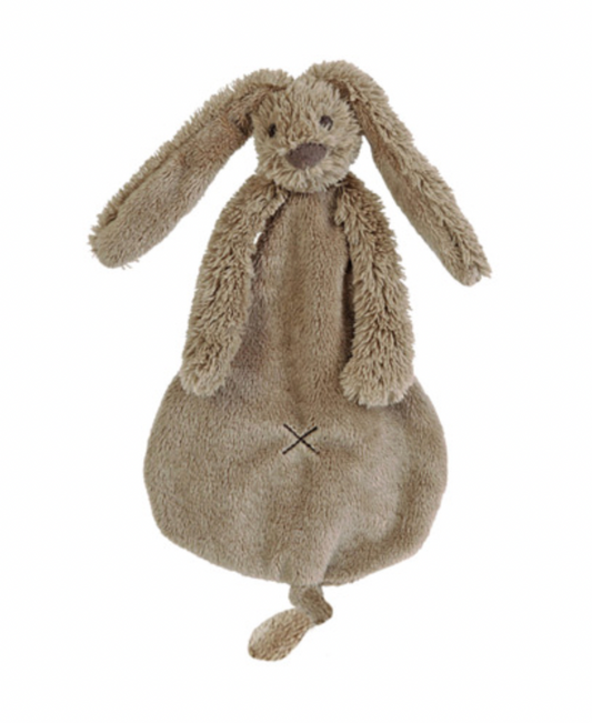 Plush toy rabbit. RICHIE RABBIT SUPER SOFT TUTTLE COMFORTER - CLAY | HAPPY HORSE