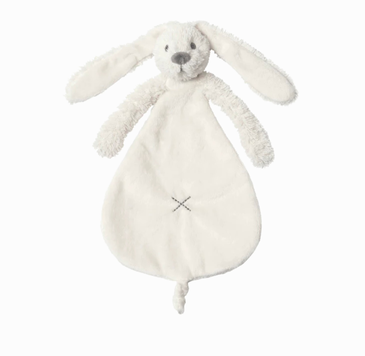 White plush bunny toy. RICHIE RABBIT SUPER SOFT TUTTLE COMFORTER - IVORY WHITE | HAPPY HORSE