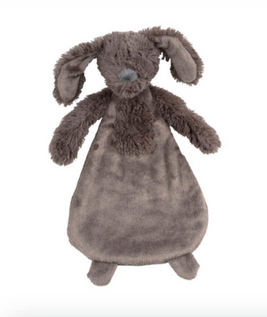 Plush toy dog with a soft texture. SUPER SOFT TUTTLE COMFORTER - DOG JAX | HAPPY HORSE