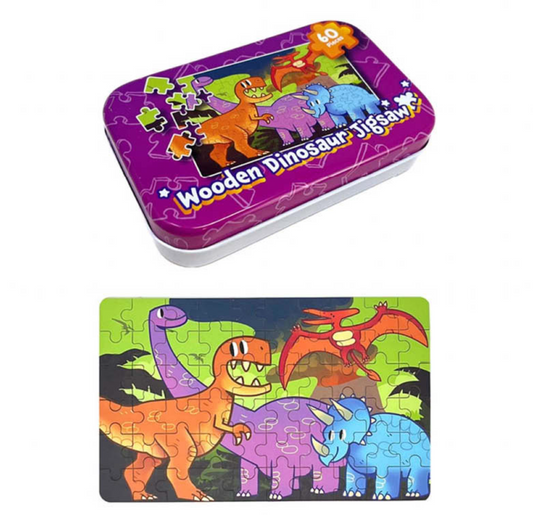 WOODEN JIGSAW IN TIN - 2 THEMES