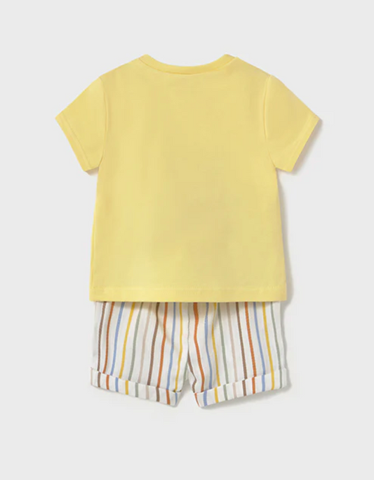 MAYORAL YELLOW TRACTOR SHORT SET