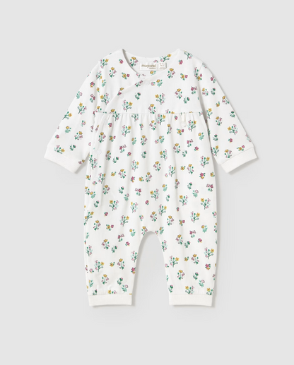 MAYORAL NEWBORN GIRL FLORAL SLEEPSUIT WITH FOOT COVERS