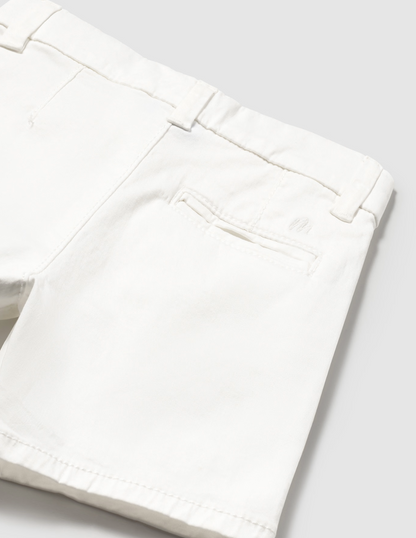 BABY BASIC WHITE CHINO SHORTS