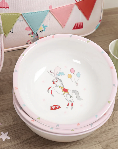 FAIRGROUND PONIES CHILDREN'S MELAMINE BOWL
