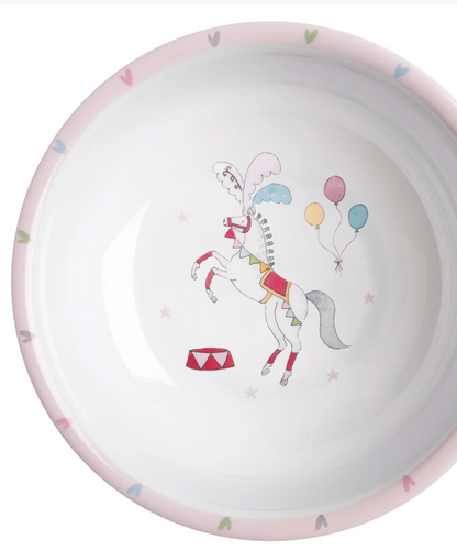 FAIRGROUND PONIES CHILDREN'S MELAMINE BOWL