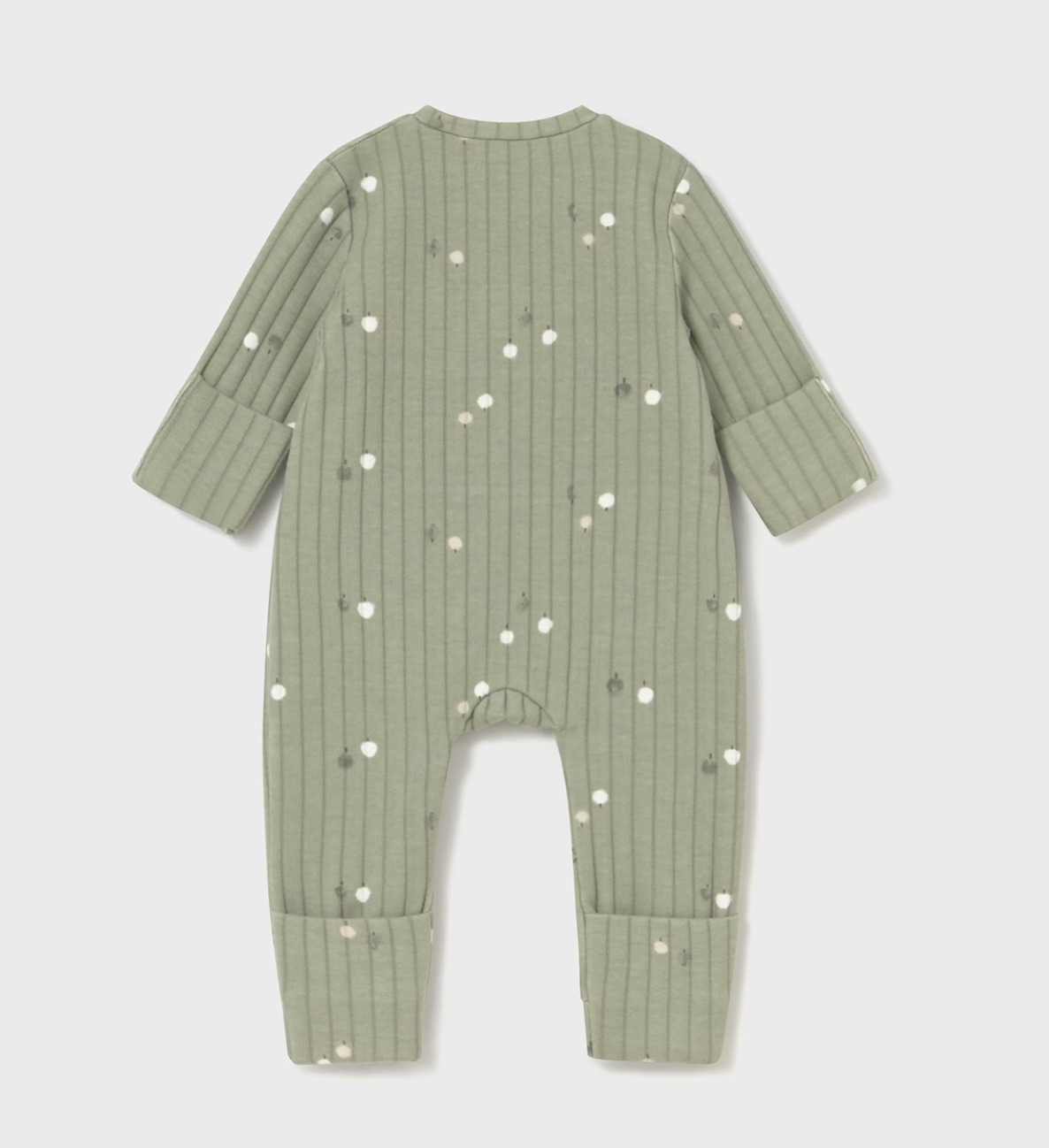 MAYORAL NEWBORN UNISEX ZIP SLEEPSUIT - SAGE