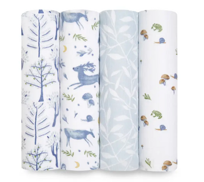ADEN + ANAIS 4 PACK ORGANIC COTTON SWADDLES - OUTDOORS