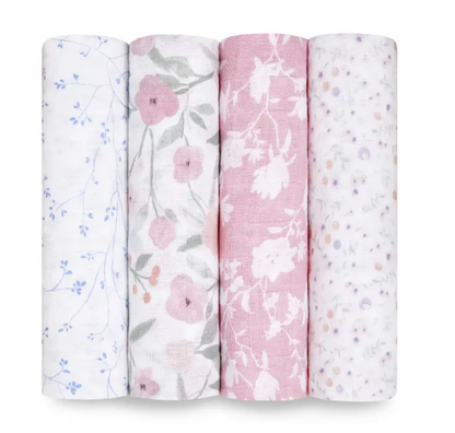ADEN + ANAIS COTTON SWADDLE 4 PACK - MA FLEUR