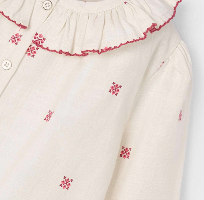 MAYORAL GIRLS BLOUSE WITH PRINTED PATTERN