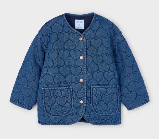 MAYORAL GIRLS DENIM HEART JACKET